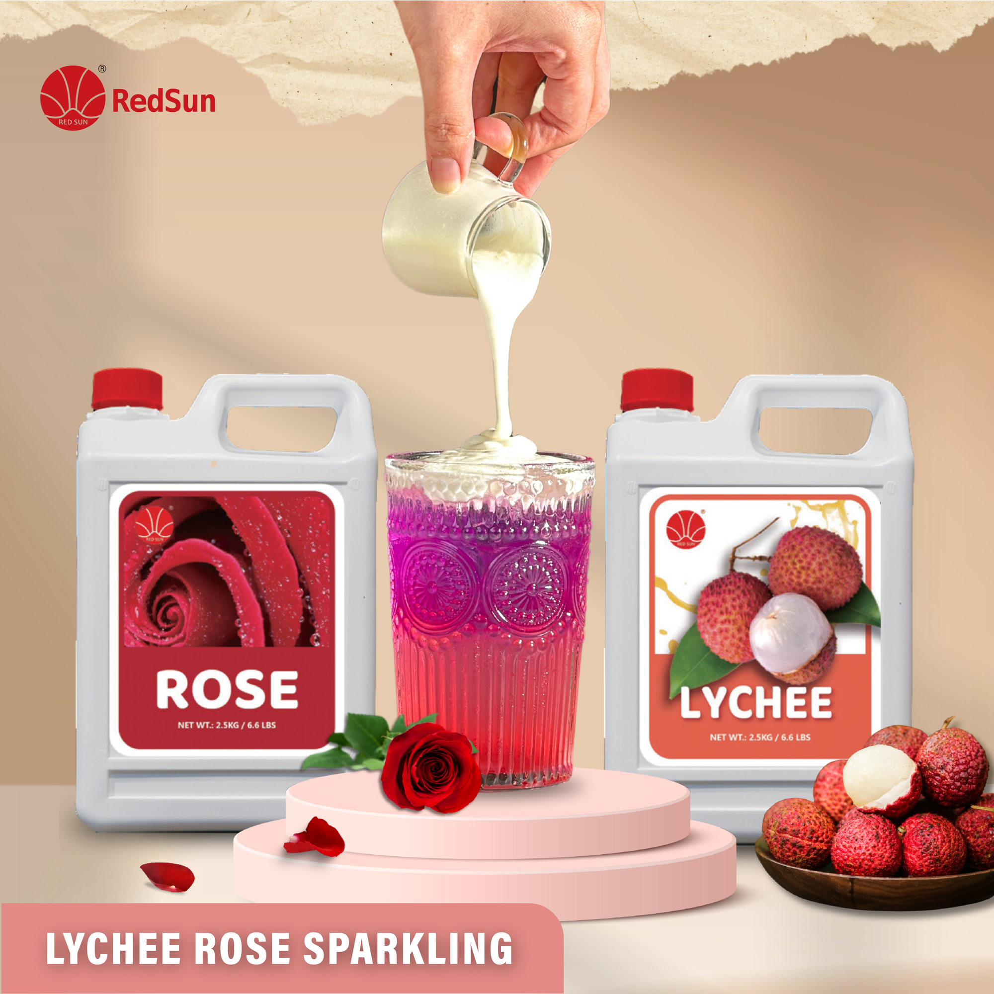 Lychee Syrup 5KG (11LBS) (Bottle)