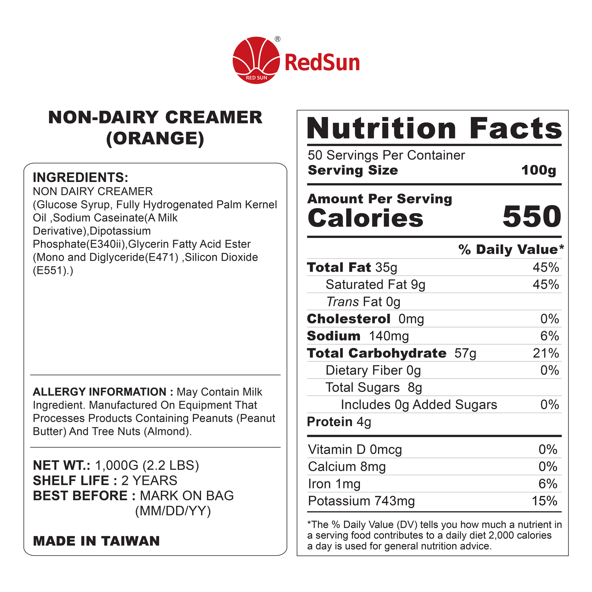 Classic Black Non Dairy Creamer 2.65 LBS x 15 Bags (Case)