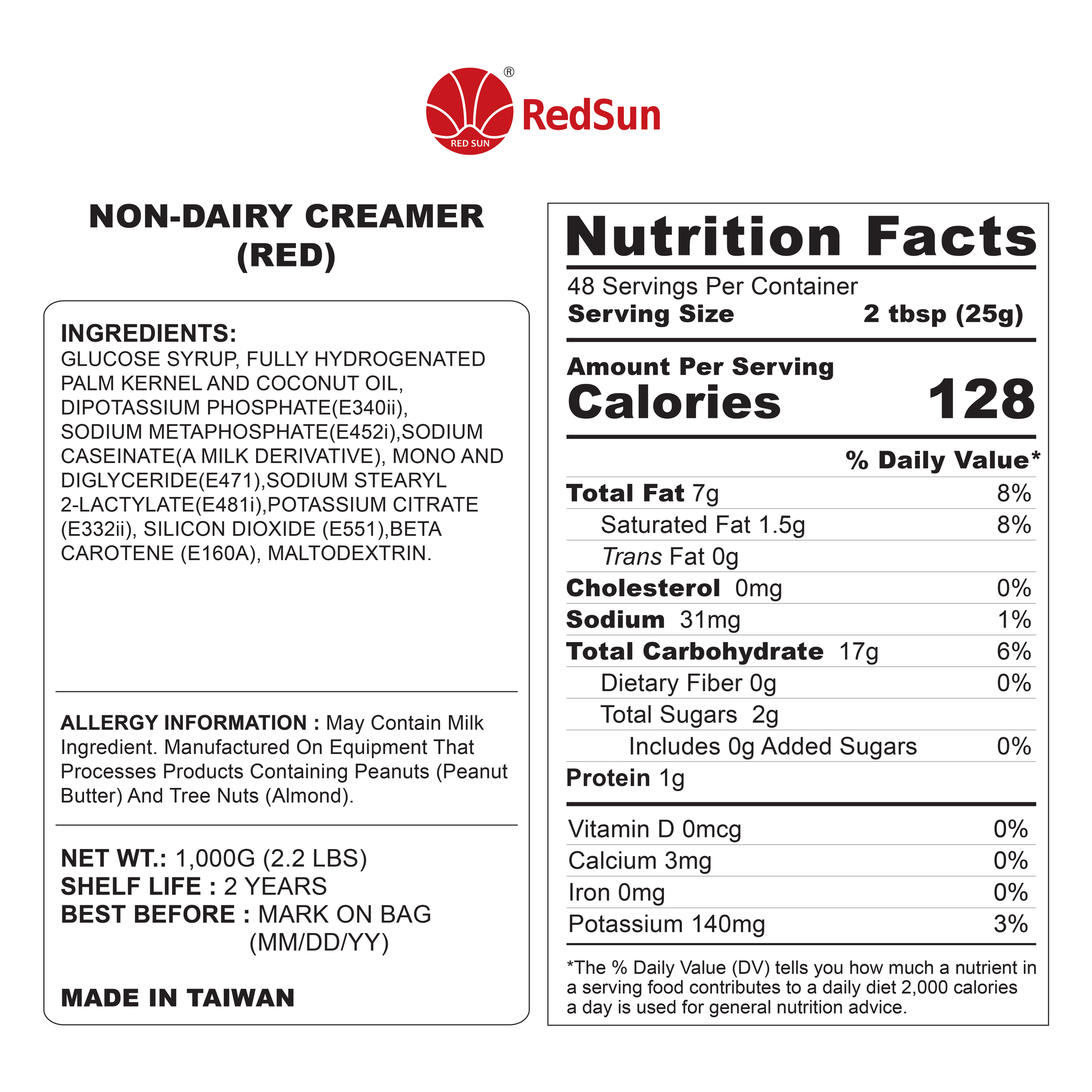 Classic Red Non Dairy Creamer 2.65 LBS x 15 Bags (Case)