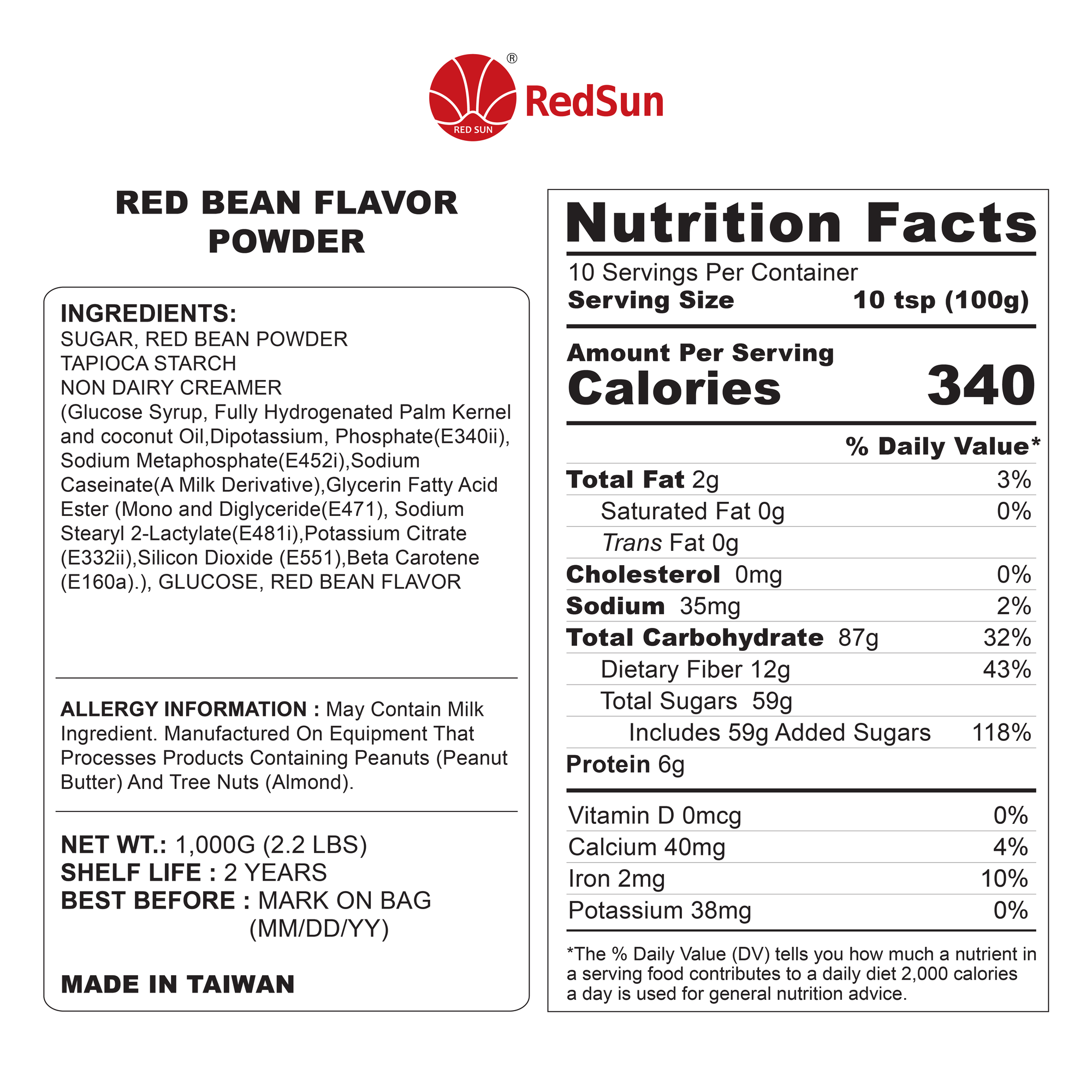 Red Bean Powder 2.2LBS (Bag)