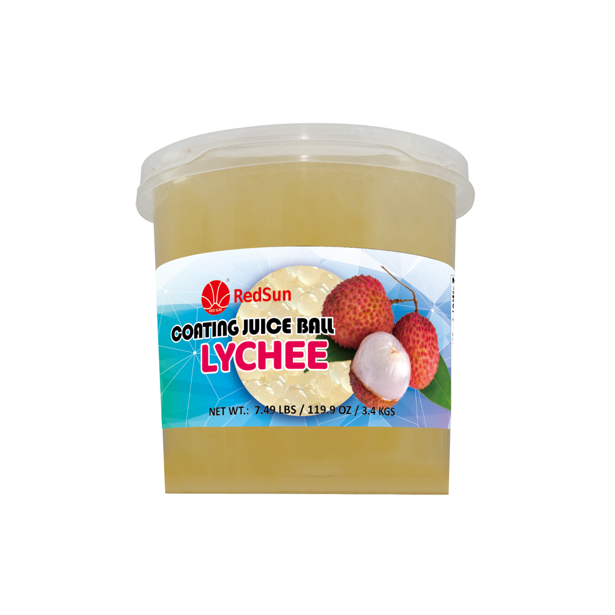 Lychee Popping Boba 3.4 KG (7.50 LBS) (Bottle)